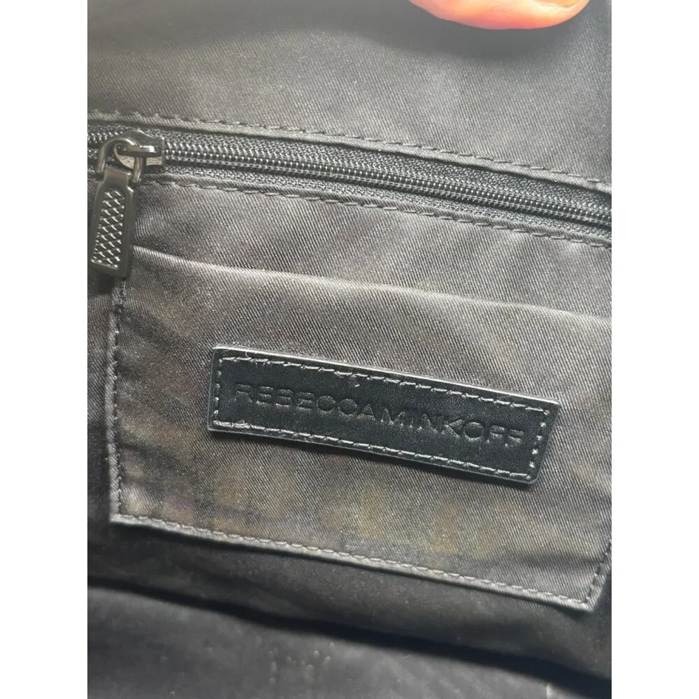 Rebecca Minkoff Textured Leather Mini Perry Satchel in Black